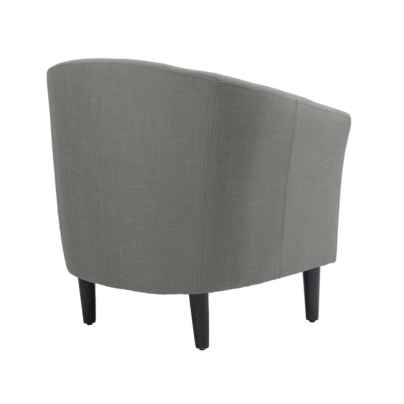 Lot de 2 fauteuils club modernes en lin style tonneau