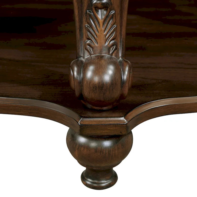 Table d'appoint ronde rétro 22, table d'appoint de canapé en bois massif avec étagère, table de coin de salon facile à assembler