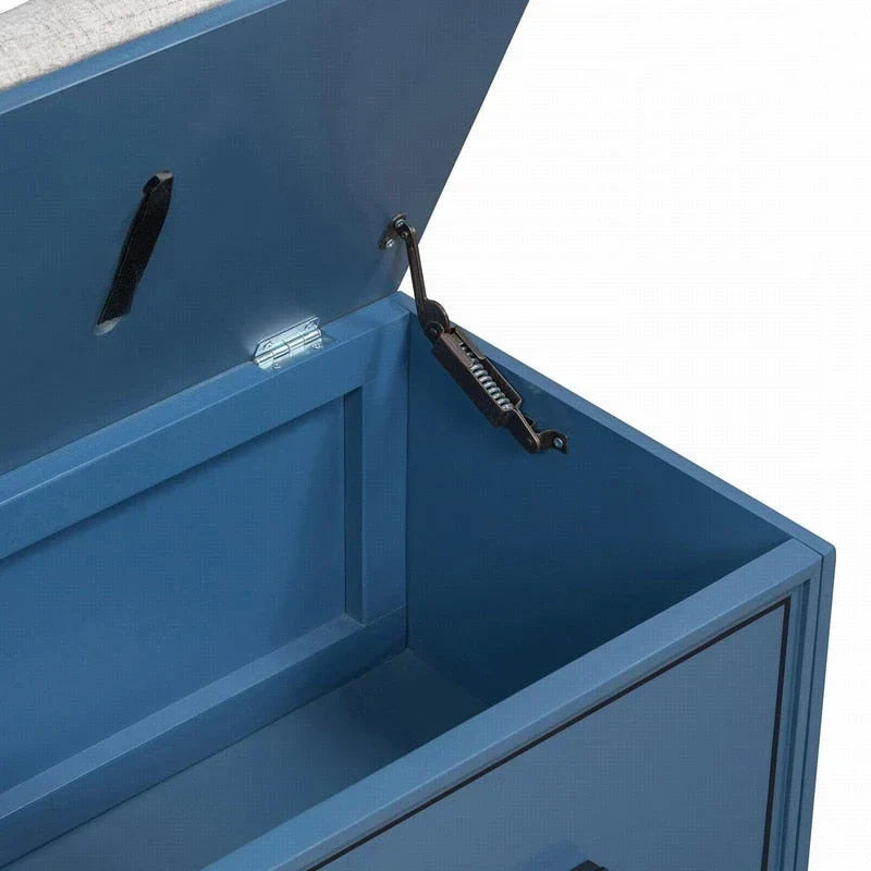 Banc à chaussures avec coussin amovible et rangement dissimulé pour l'organisation de l'entrée et du salon