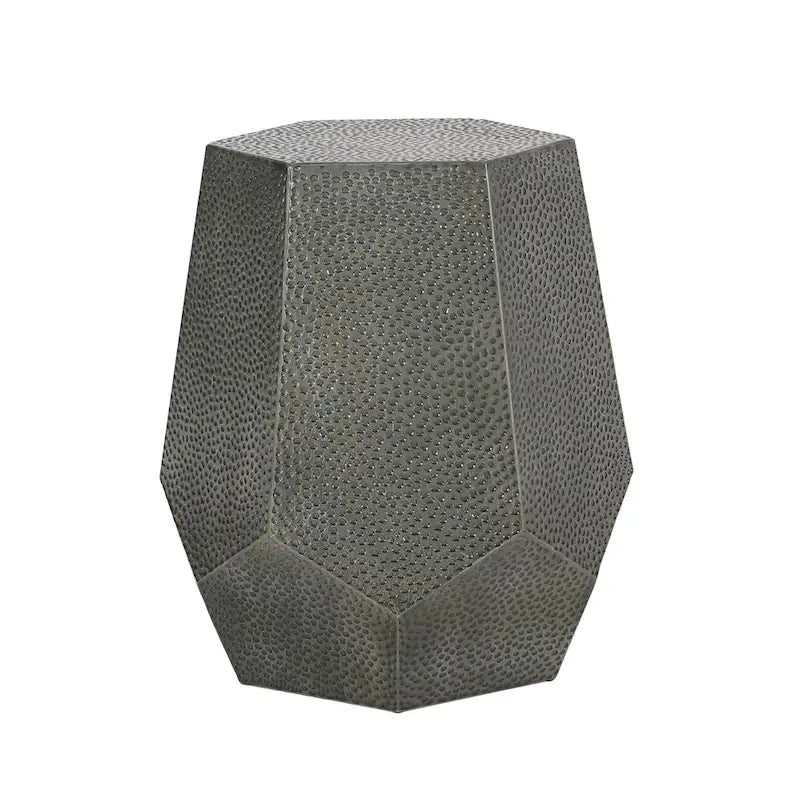 Table d'appoint géométrique en fer martelé