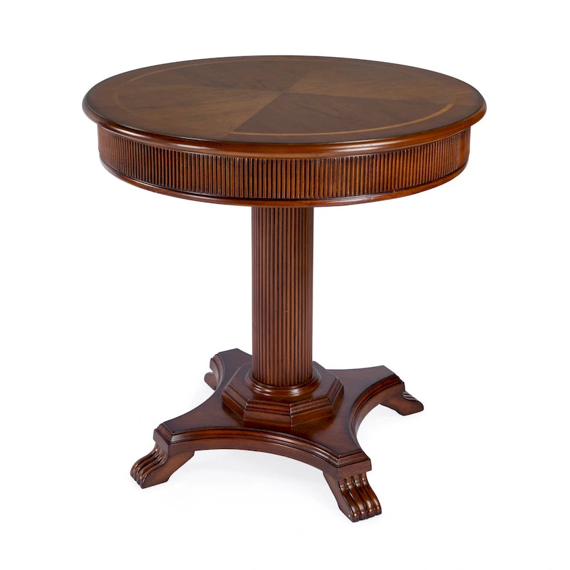 Table de foyer piédestal cannelée de 36 po