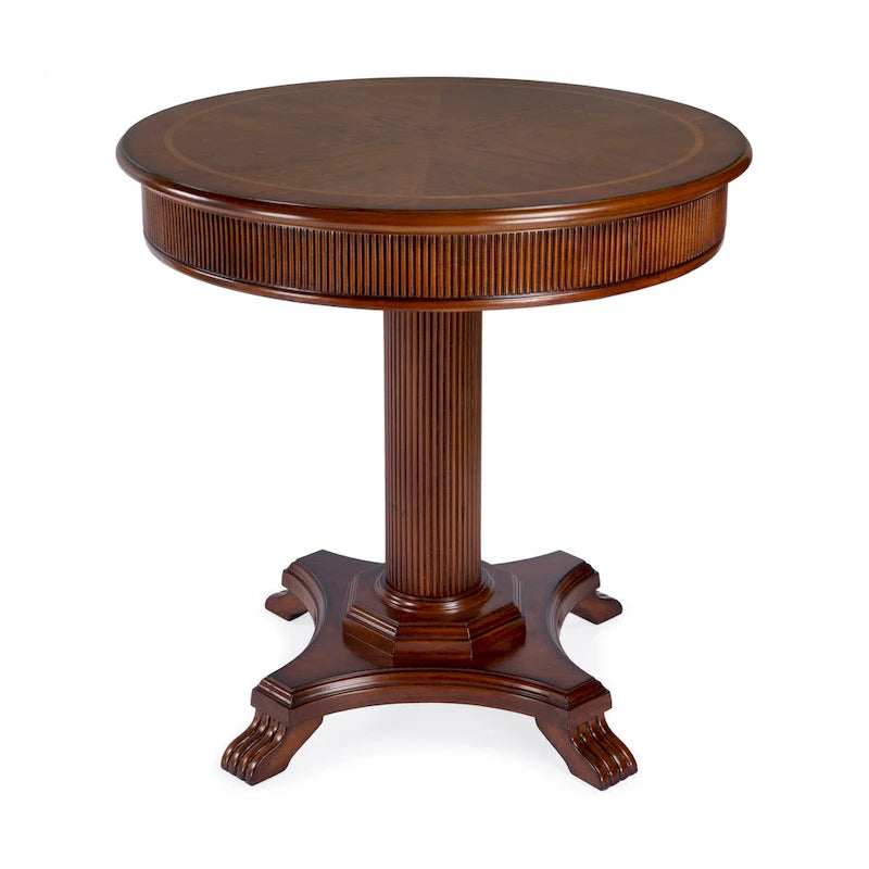 Table de foyer piédestal cannelée de 36 po