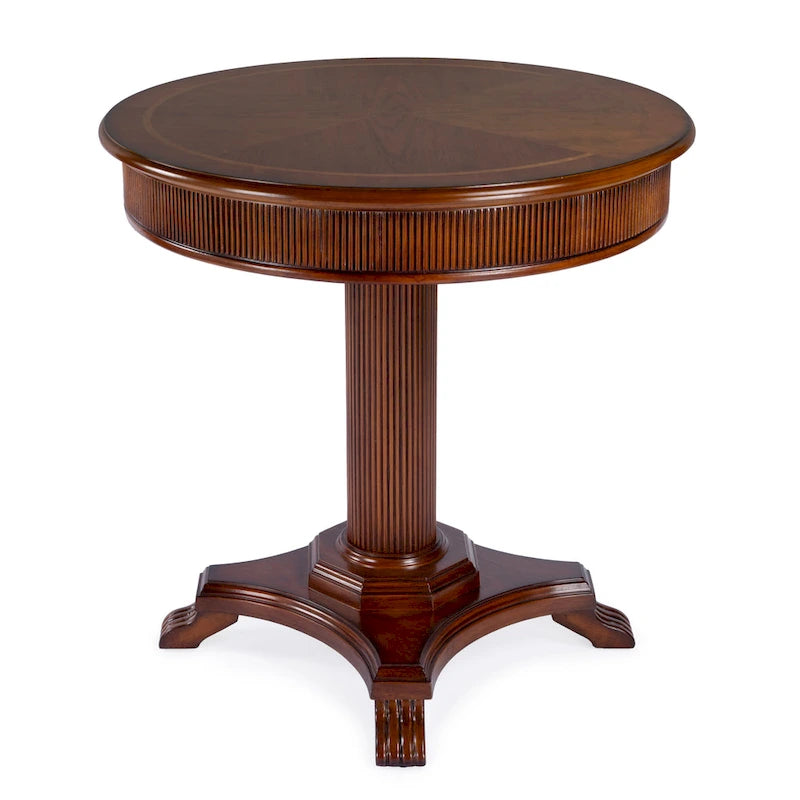 Table de foyer piédestal cannelée de 36 po