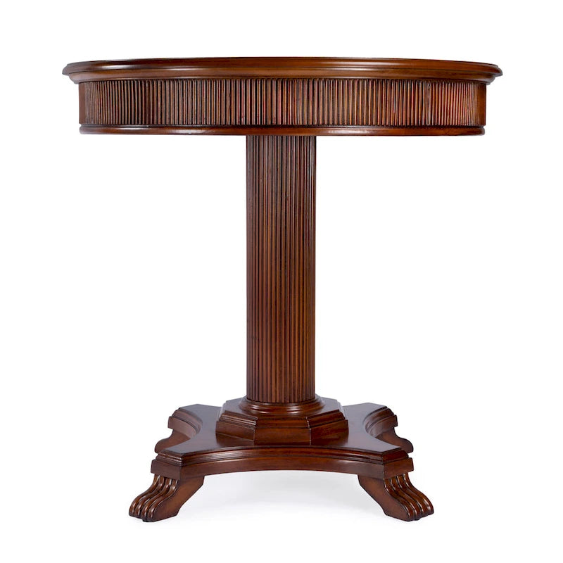 Table de foyer piédestal cannelée de 36 po