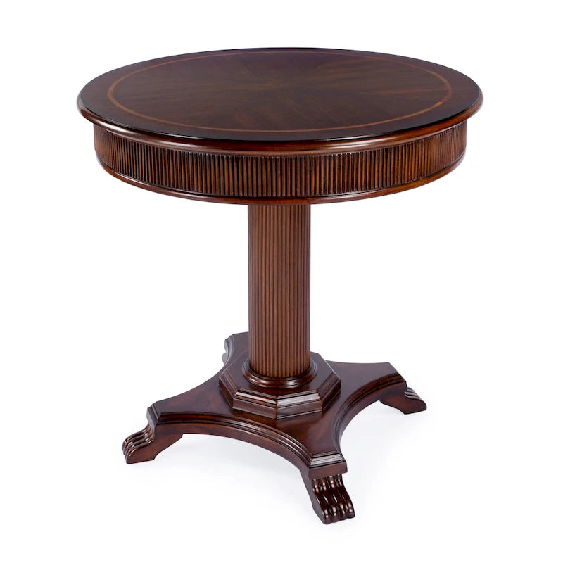 Table de foyer piédestal cannelée de 36 po