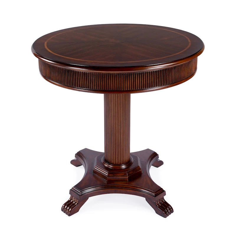 Table de foyer piédestal cannelée de 36 po