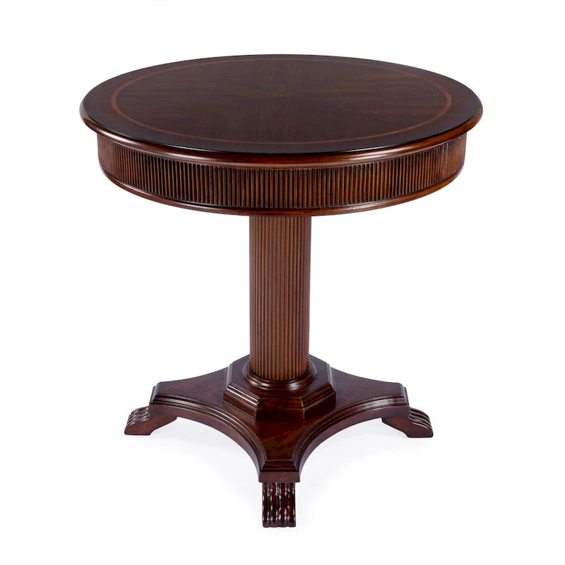Table de foyer piédestal cannelée de 36 po