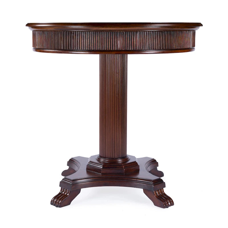Table de foyer piédestal cannelée de 36 po