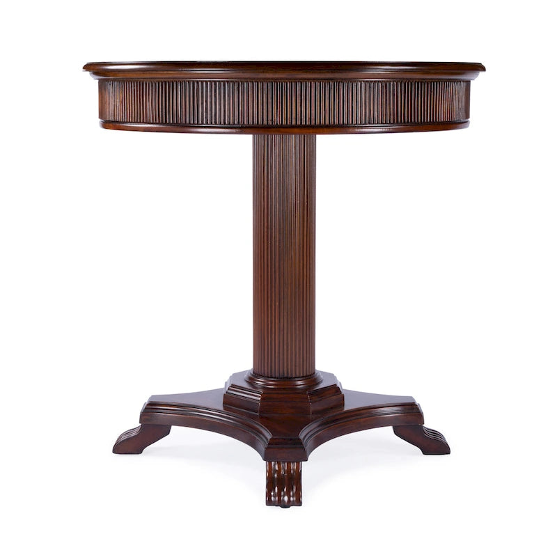 Table de foyer piédestal cannelée de 36 po