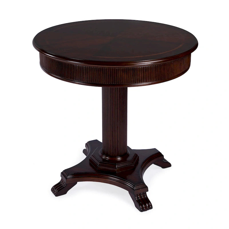 Table de foyer piédestal cannelée de 36 po