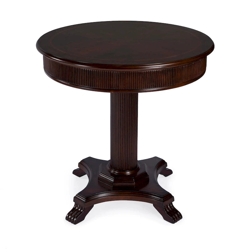 Table de foyer piédestal cannelée de 36 po