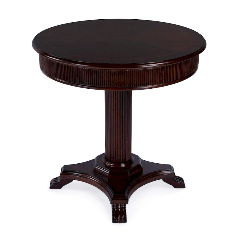 Table de foyer piédestal cannelée de 36 po