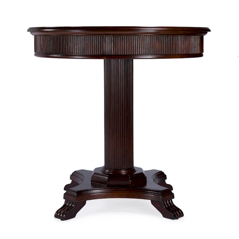 Table de foyer piédestal cannelée de 36 po