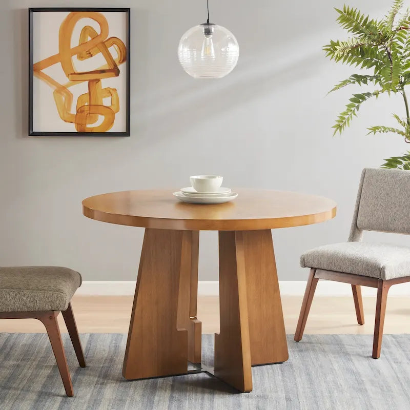 Table à manger ronde 44 - Pacanier