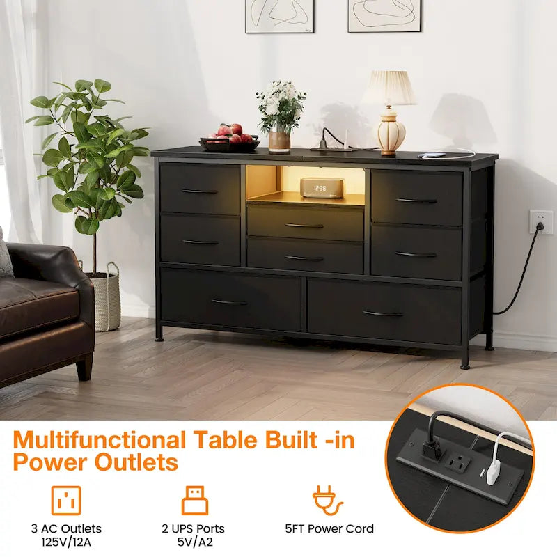 Meuble TV et commode avec prises de courant CA