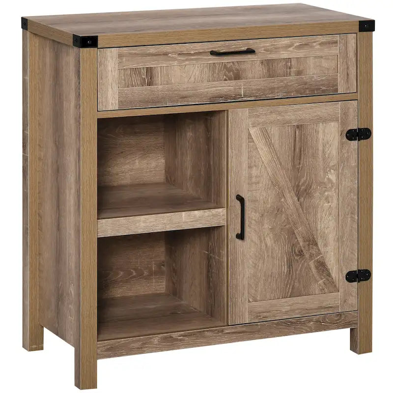 Buffet de rangement rustique avec portes coulissantes/Meuble de salle à manger et de cuisine moderne style ferme