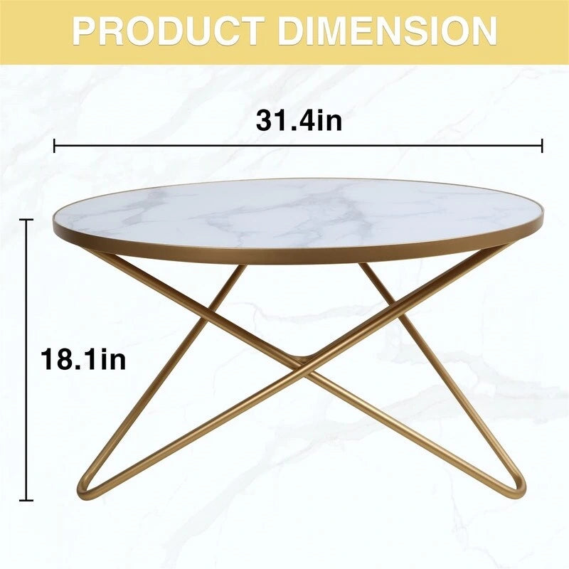 Table basse ronde - 80D x 80L x 46H