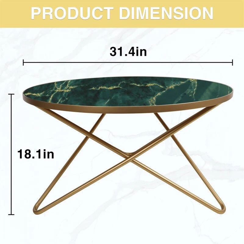 Table basse ronde - 80D x 80L x 46H