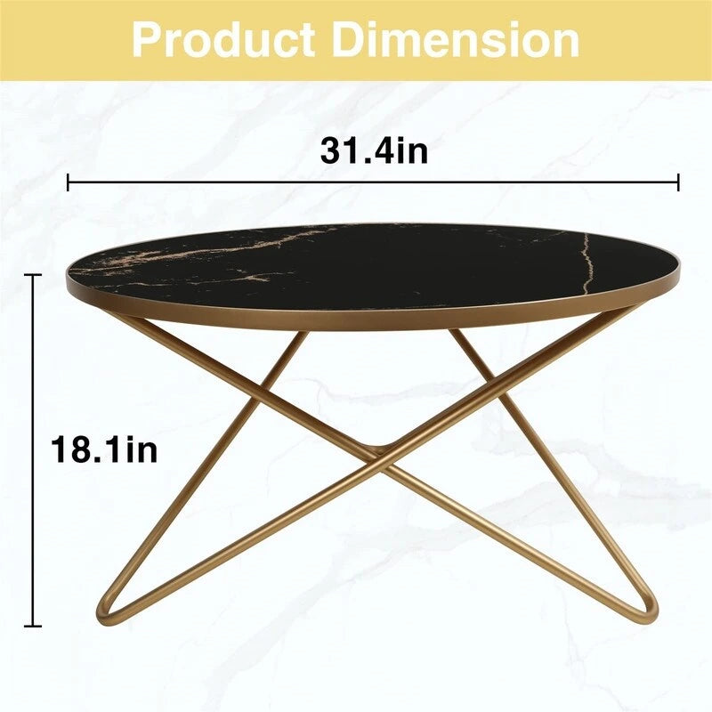 Table basse ronde - 80D x 80L x 46H