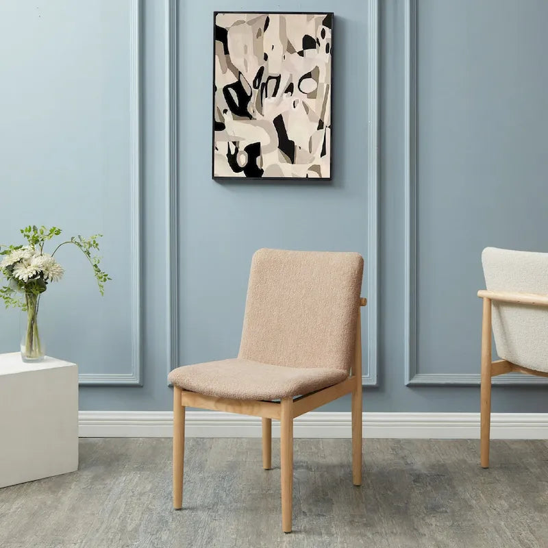 Chaise de salle à manger tapissée Boucle