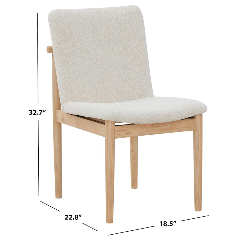 Chaise de salle à manger tapissée Boucle