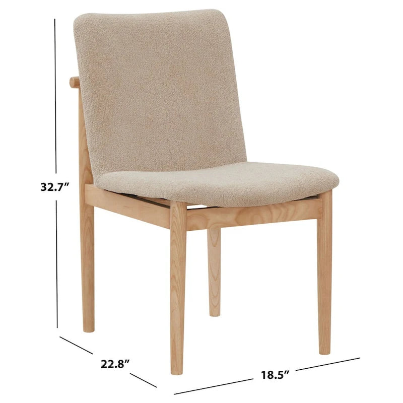 Chaise de salle à manger tapissée Boucle