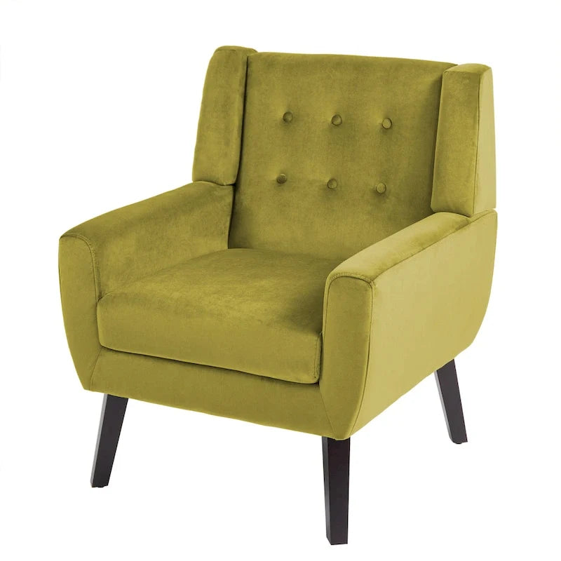 Lot de 2 fauteuils d'appoint en velours pour salon